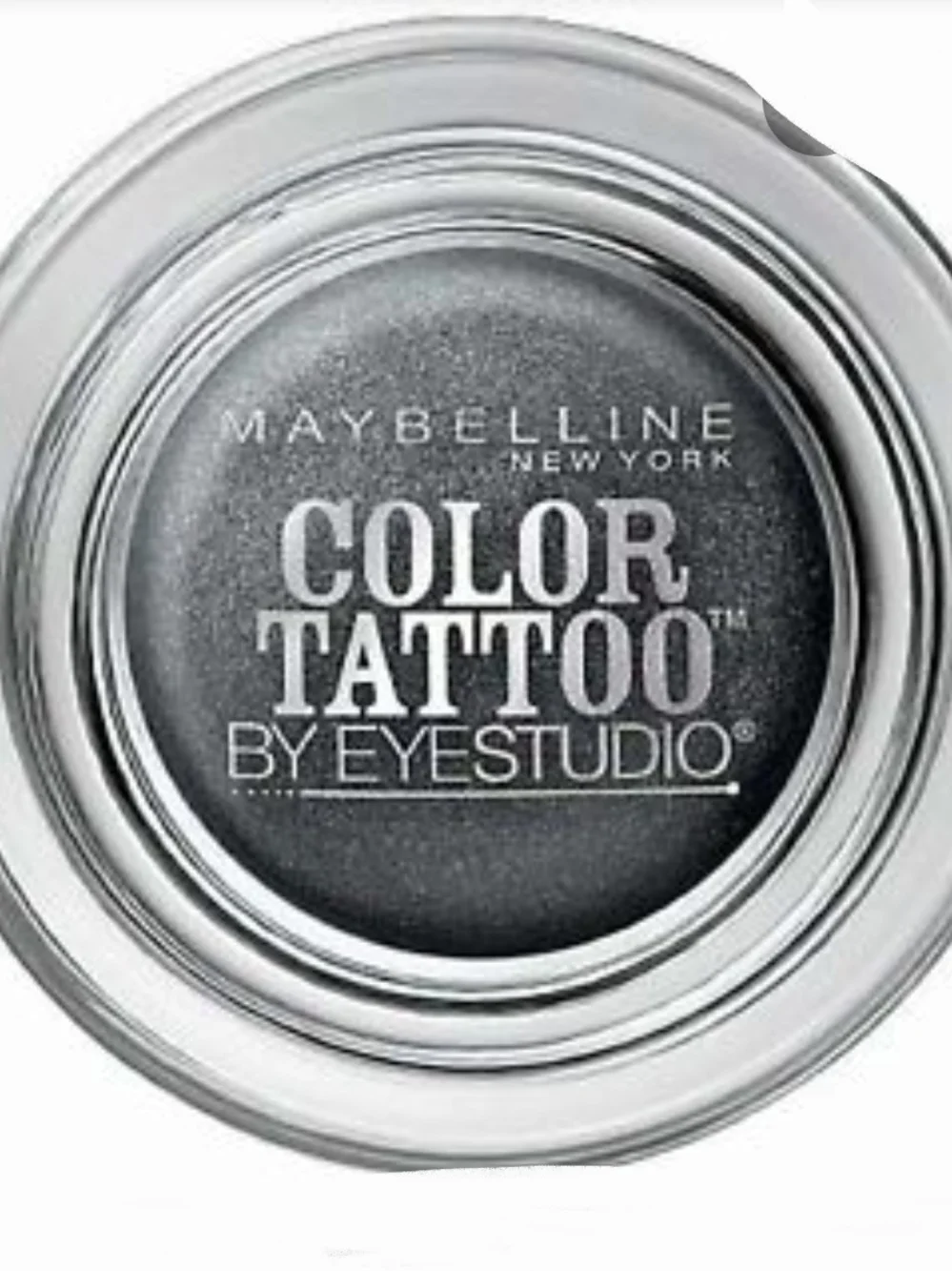 Maybelline Color Tattoo Cream Eyeshadow — Gray (Audacious Asphalt) Sealed Disc.